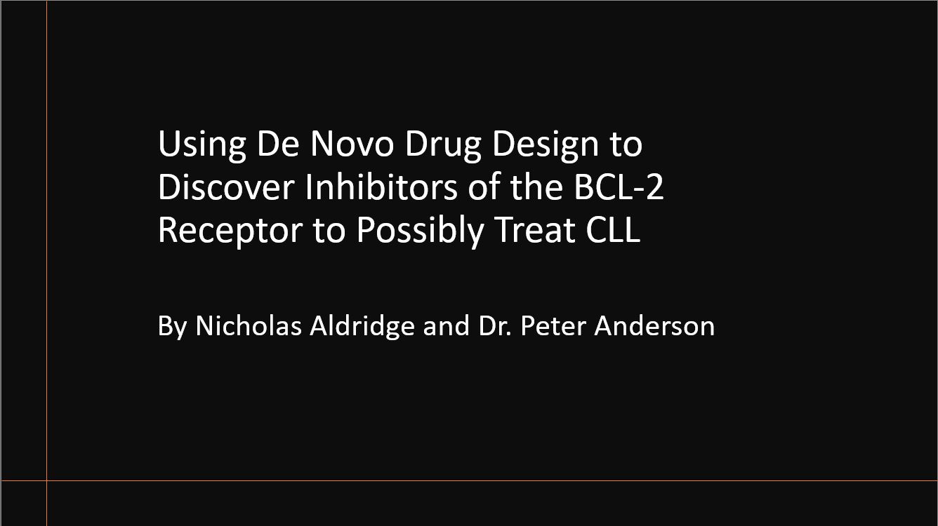 Using De Novo Drug Design to Discover Novel Inhibitors of BCL-2 receptor Poster